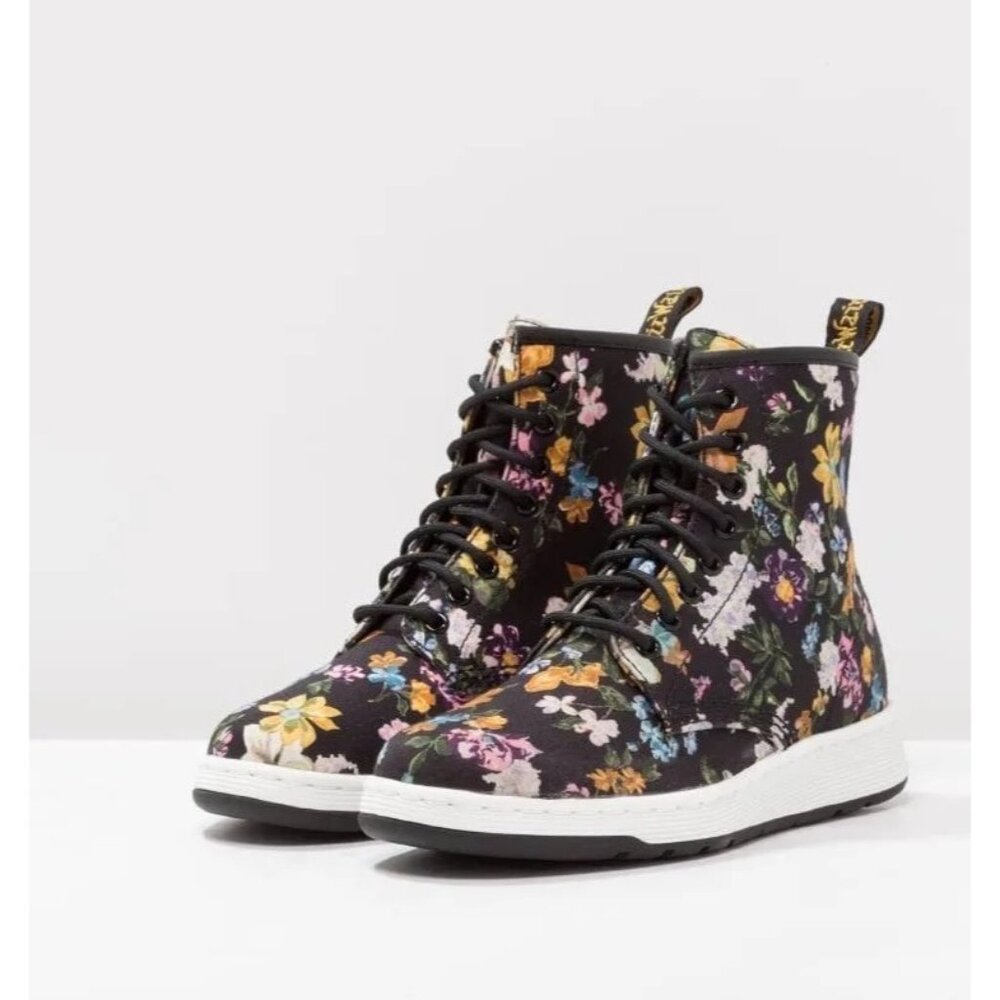 Dr. Martens Newton Floral Boots Darcy Print Canvas Sole Shoes| Streetwear Grunge - Picture 13 of 16